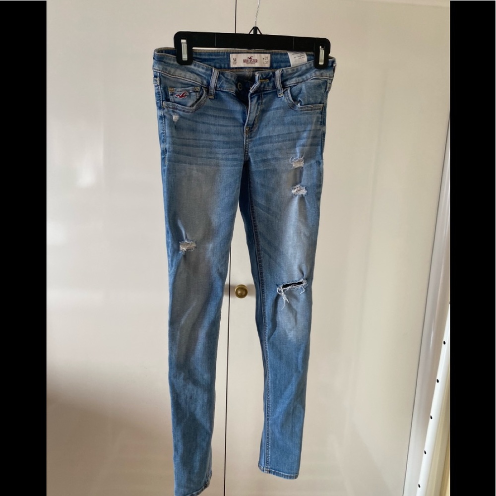 Hollister skinny jeans distressed 5R